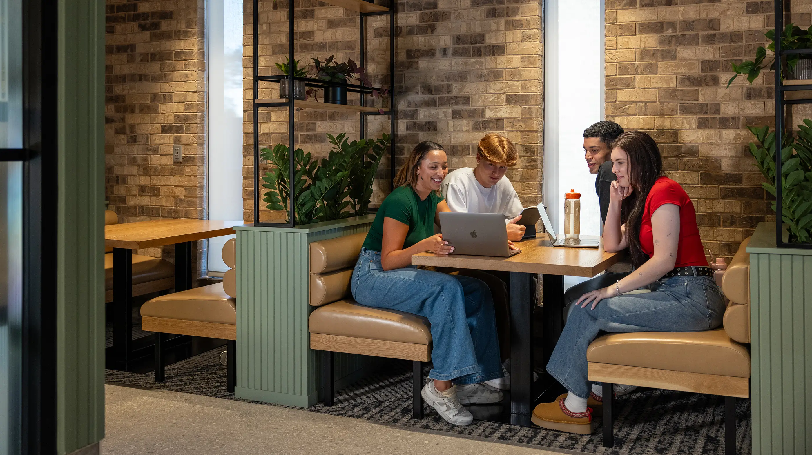 a group of friends studying together